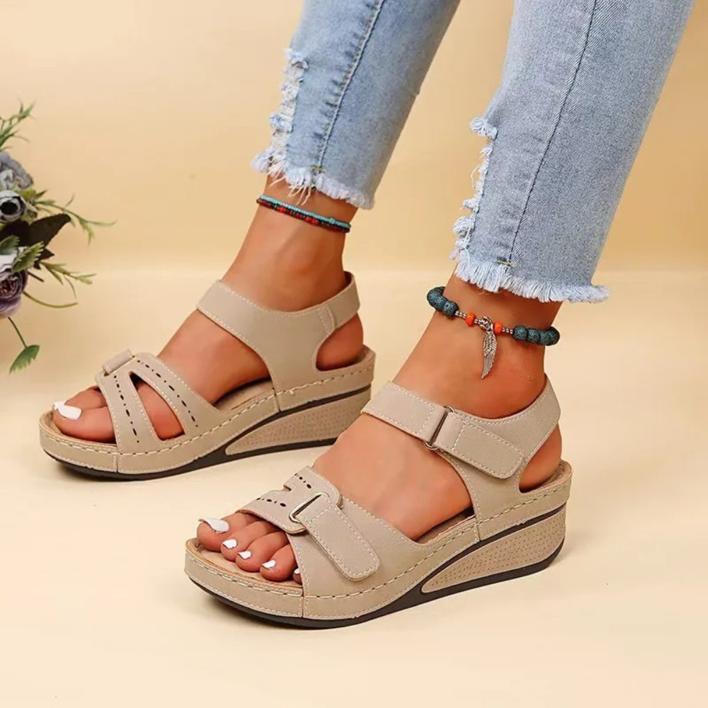 Sandalen met sleehak sale